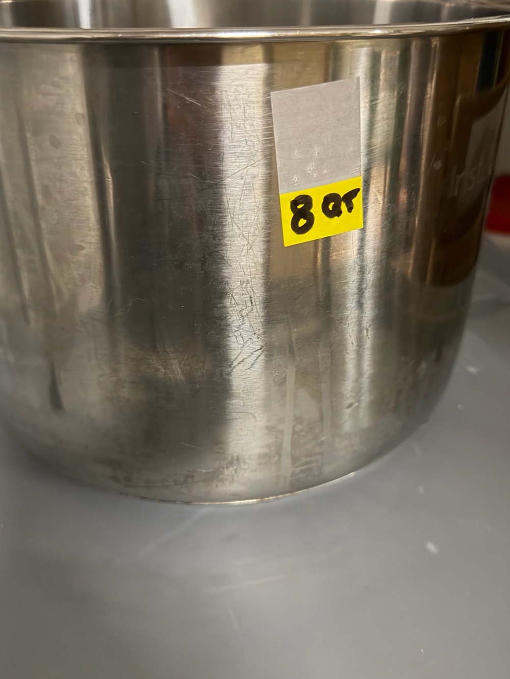 Stainless Steel Instant Pot Liner- Silver Finish 8qt slight wear on bottom